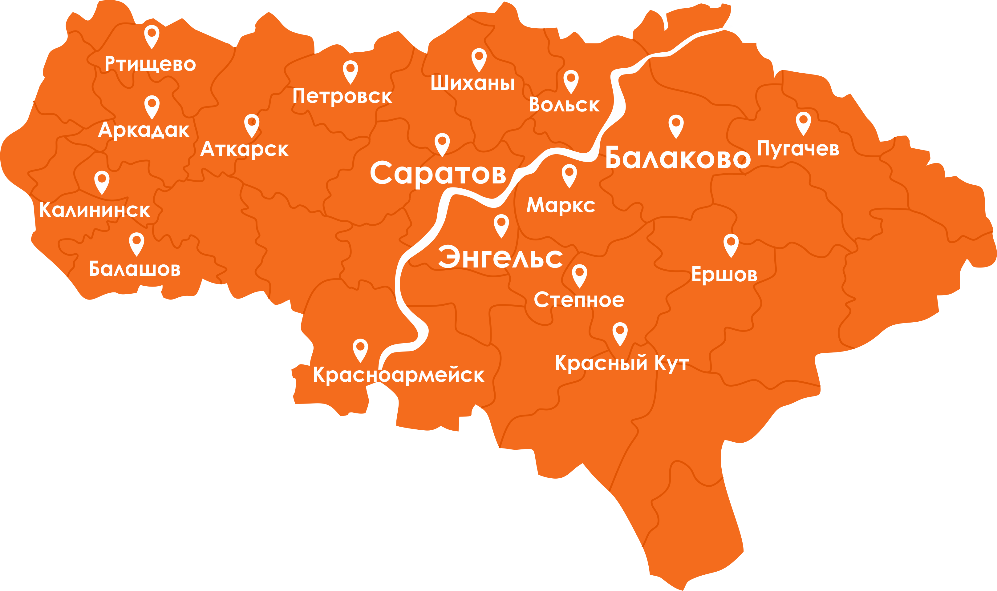 Карта г саратовской области